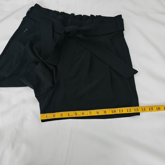 Athleta Sky Line Short II Black Paperbag Tie Waist Shorts Women's Size 6 - Picture 15 of 16